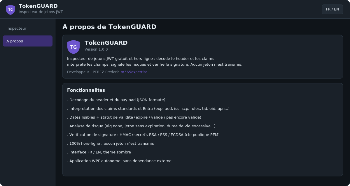 TokenGUARD — About & feature list